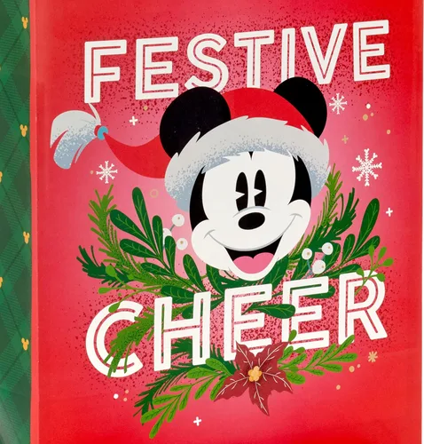 Miniatura 7 de Hallmark Bolsas de regalo de Navidad de Mickey y Minnie en varios tamaños (4 bolsas: 2 medianas de 9 pulgadas, 2 grandes de 13 pulgadas) para niños
