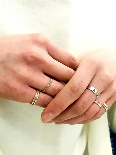 Miniatura 7 de By Hannah Design Teeny Tiny Stacking Sterling Silver Ring Personalized Ring