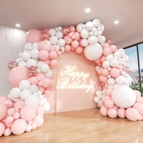 Miniatura 12 de Kit de arco de globos negros y dorados, ADOINBY 140 piezas de globos de látex confeti negros, blancos y dorados metálicos de 18, 12, 10 y 5