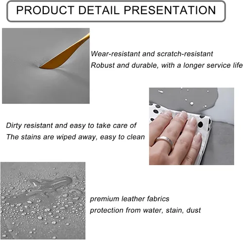 Miniatura 4 de Fundas elásticas para cojín de sofá, de piel sintética resistente al agua, funda de cojín desmontable para sofá, protector de muebles para cojín