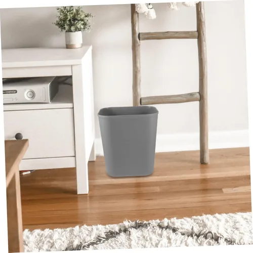 Miniatura 5 de Pequeño bote de basura de oficina 15l contenedor de basura de cocina papelera tapa Gris