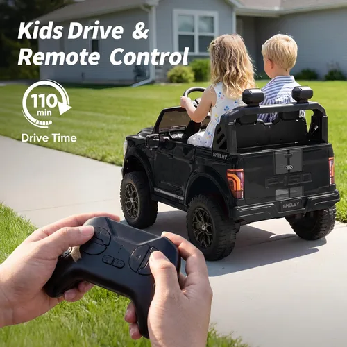 Miniatura 6 de Hikiddo - Coche de policía eléctrico de 24V y 10Ah para niños mayores, vehículo de paseo de 4 plazas con control remoto, SUV de 4 ruedas motrices