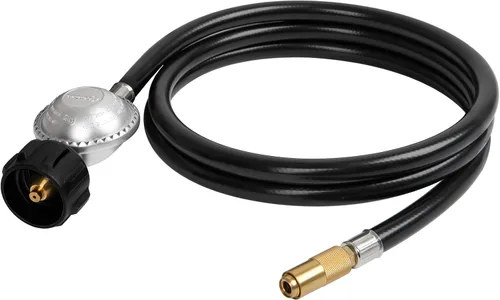 Miniatura 10 de SHINESTAR Manguera adaptadora y regulador de propano de 1 metro para parrilla plana de 17 y 22 pulgadas de Blackstone, cambio a tanque de 20 libras
