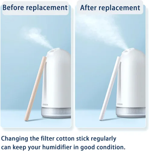Miniatura 3 de Filtros de humidificador de 4.64 pulgadas, repuesto de barra de algodón para humidificador pequeño INVODA Mini humidificadores de niebla fría