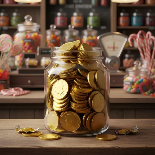 Miniatura 4 de Monedas de oro chocolate, bolsa de 1 libra