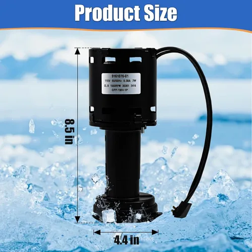 Miniatura 2 de 9161076-01 Motor 115V de la bomba de la máquina de hielo para Ice O Matic C20-C60, reemplaza 803338