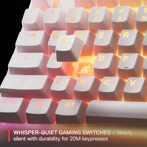 Miniatura 5 de SteelSeries Apex 3 TKL White RGB - Teclado para juegos — Factor de forma compacto sin llave — Iluminación RGB de 8 zonas — Resistente al agua y al