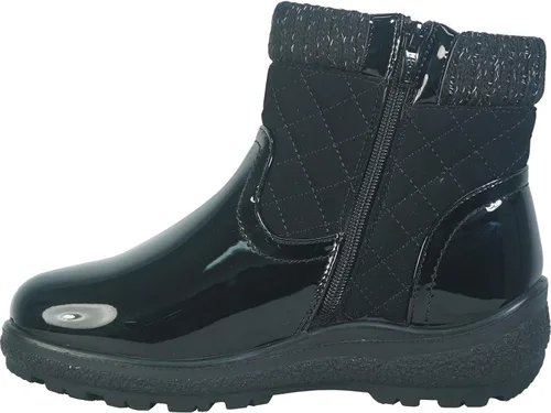 Miniatura 6 de Botas de invierno de tobillo a media pantorrilla para mujer de Canadá KARLA y NINA Botas de piel con cremallera lateral Cremallera frontal