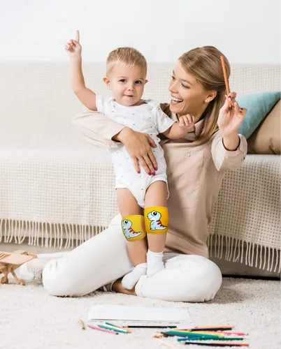 Miniatura 5 de Rodilleras de bebé para gatear 3 pares rodilleras ajustables para bebéniño pequeño almohadillas de arrastre rodilleras protectoras