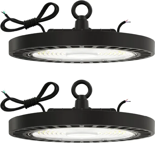 Miniatura 8 de Sunco UFO - Luz LED de alta bahía, 150 W, 21000 lúmenes, 5000 K, 100-277 V, regulable, 0-10 V, luces ultra brillantes para tienda comercial