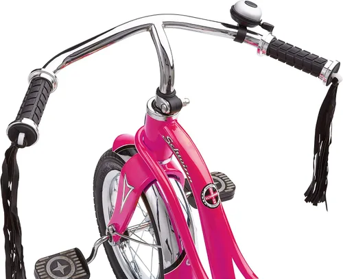 Miniatura 3 de Schwinn Bicicleta Roadster para niños pequeños, triciclo clásico para niños, marco de triciclo de acero de posición baja con campana y borlas