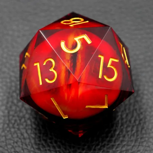 Miniatura 15 de Sharp Edge Eyeball D20 - Dados grandes individuales de 1.76 pulgadas con estuche de regalo, dados de ojo móvil de dragón para Calabozos y Dragones