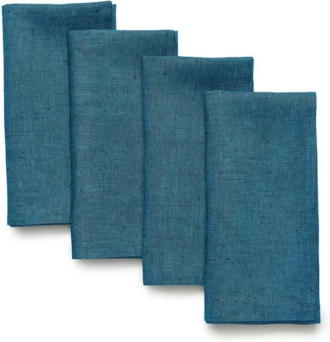 Miniatura 38 de Solino Home Athena - Juego de 4 manteles individuales cuadrados de lino natural claro de 14 x 14 pulgadas, manteles individuales 100 % lino puro