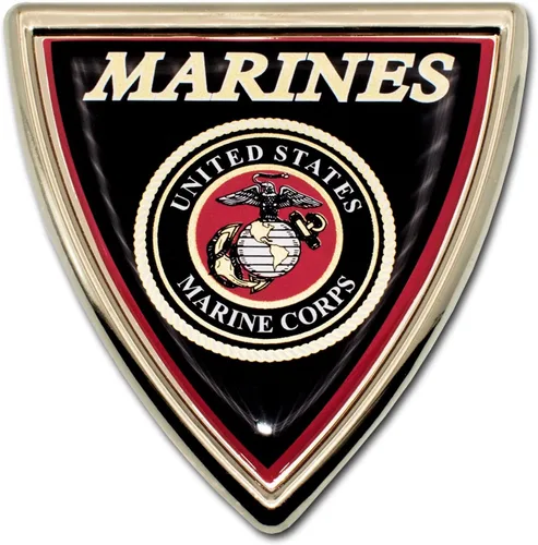 Miniatura 12 de Emblema para auto cromado, Marine Seal Cresta de oro grande (3.5")