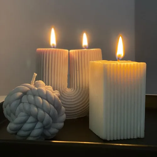 Miniatura 4 de Paquete de 2 moldes de silicona para velas, molde de bola de lana gruesa 3D y molde de bola de lana fina, molde de fondant con diseño de bola