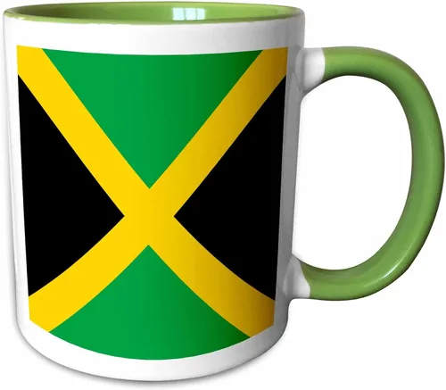 Miniatura 13 de 3dRose Bandera de Jamaica - Taza cuadrada, 11 onzas, color negro