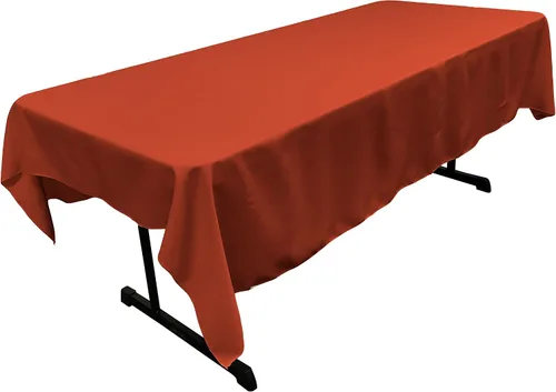 Miniatura 57 de LA Linen Mantel rectangular lavable de popelín de poliéster, resistente a las manchas y a las arrugas, cubierta de mesa 60x84, mantel de tela