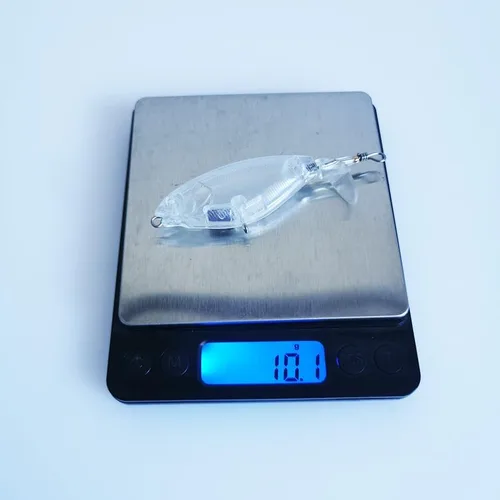 Miniatura 2 de Paquete de 10 sin pintar DIY en blanco señuelo cuerpo Crankbait 3.1 in/0.35 oz Pesca Wobbler Bass Fish Bait DT93