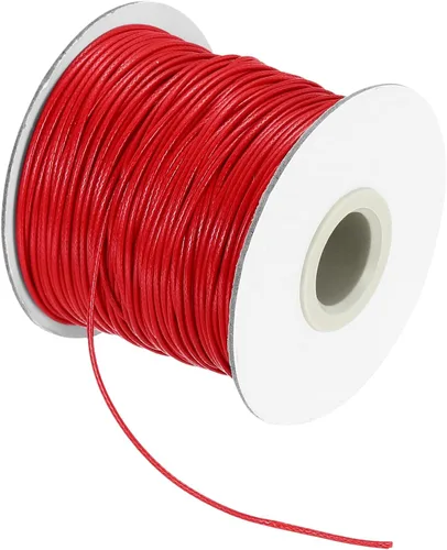 Miniatura 29 de MECCANIXITY Cordón encerado de poliéster encerado de 0.020 in, cuerda de cera de 175 yardas para hacer pulseras, collares, cuentas, joyería y Negro