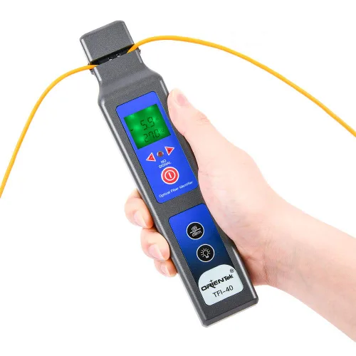 ORIENTEK TFI-40 Identificador de fibra óptica Todo-en-uno Chuck Live con 10mw VFL 800nm-1700nm Detector de fibra Identificador de tráfico OFI