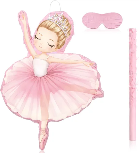 Miniatura 5 de Threan Piñata número 7, decoración de fiesta temática musical rosa y morado, juego de cumpleaños, relleno de dulces para niñas y niños de 7 años