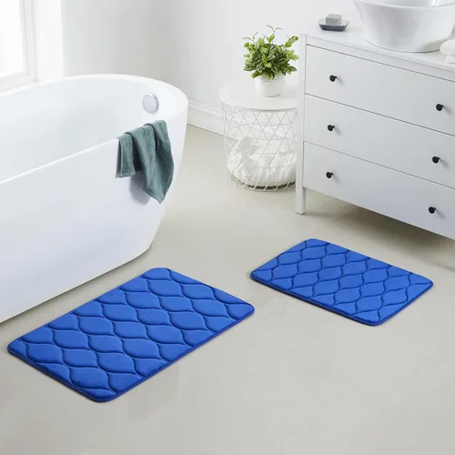 Miniatura 22 de Yafa Home Fashion 1 alfombra de baño de 17 x 24 pulgadas, espuma viscoelástica, absorbente de agua y antideslizante, color negro