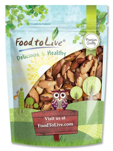 Miniatura 9 de Food to Live Nueces de Brasil tostadas en seco, 2 libras, sin sal, enteras, tostadas al horno, sin aceite añadido, sin cáscara, vegano, kosher, a