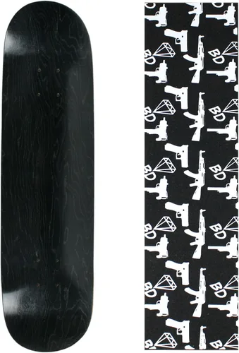 Miniatura 9 de Skateboard Deck Pro 7-Ply Arce canadiense TINTADO NEGRO con Griptape
