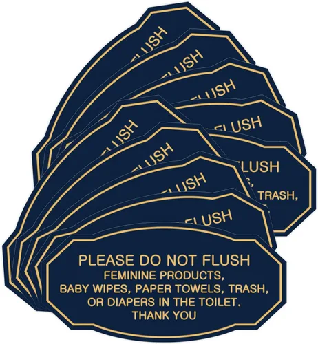 Miniatura 72 de Signs ByLITA Letrero de etiqueta victoriana Please Do Not Flush (Lt Gray), pequeño, 1 paquete Gris claro