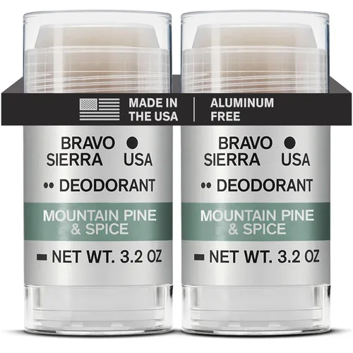 Miniatura 11 de Bravo Sierra - Desodorante sin aluminio para hombres, paquete de 1, cítrico y sal marina, fórmula natural sin bicarbonato de sodio con control