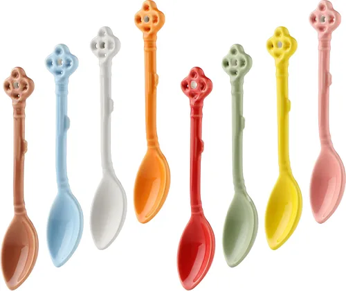 Miniatura 10 de Juego de 6 cucharas demitasse de cerámica para café, postre, té, helado