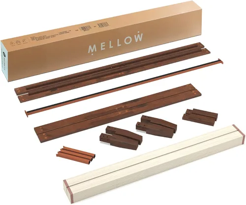 Miniatura 7 de Mellow Naturalista Classic - Cama de plataforma de madera maciza de 12 pulgadas, listones de madera, no necesita somier, fácil montaje