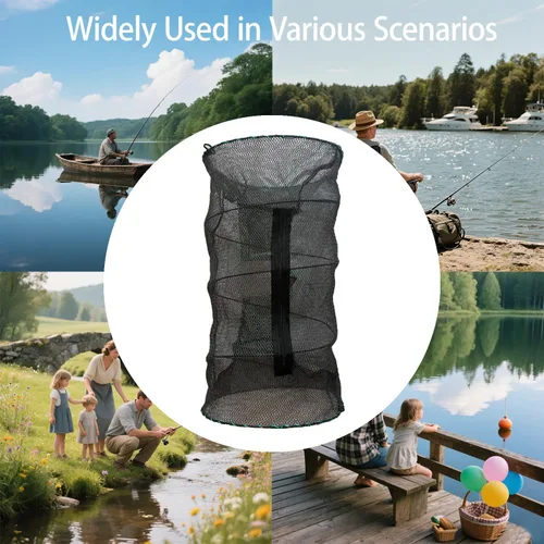 Miniatura 8 de Fishing Bait Trap,Foldable Minnow Trap,Crab Trap,Fishing Net,Bait Cage for Crabs Minnow Lobster Shrimp Crawfish