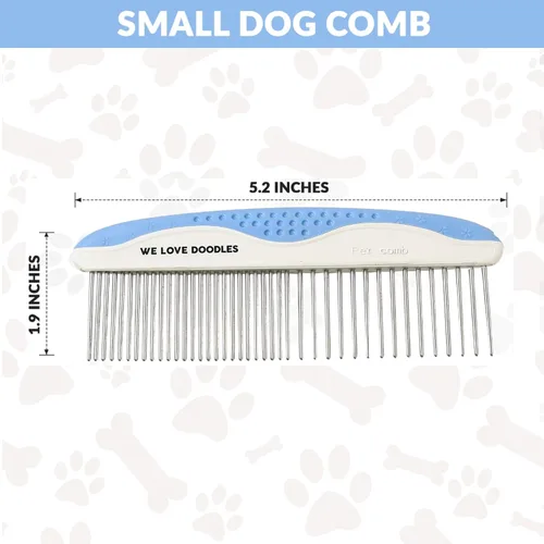 Miniatura 8 de Peine de metal para aseo de perros Quita enredos y esteras Peines desenredantes para mascotas Desenredante para pelo enmarañado Mejor peine