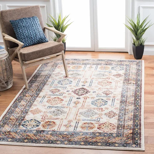 Miniatura 11 de SAFAVIEH Bijar Collection BIJ653B - Alfombra tradicional oriental, envejecida, no desprende pelusa, 2 pies 3 pulgadas x 10 pies, color azul