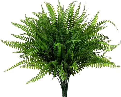 Miniatura 19 de CATTREE Plantas artificiales, plantas de plástico, arbustos, helechos, hierba, arbustos, hojas falsas, boda, hogar, jardín, terraza, centros