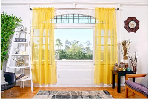 Miniatura 13 de All American Collection - cortinas Doli transparentes, 2 unidades Blanco