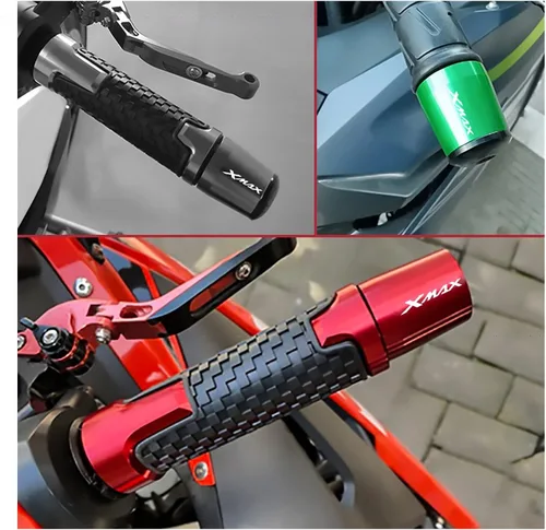Miniatura 2 de Motorcycle Motorcycle Handlebar Counterweight Grips Ends 7/8'' 22mm Handle Bar Cap Hand Grips Bar End Plug for Xmax 300 400 125 250 Handle end Black