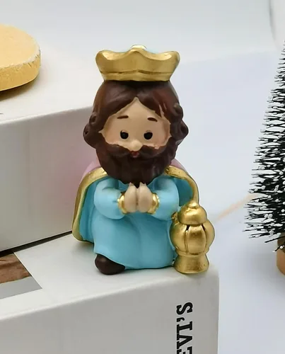 Miniatura 8 de Decoración Navideña Juego de Natividad en Miniatura, 11 piezas Juego de Figuras Religiosas de Decoración Navideña Incluye Escena del Establo