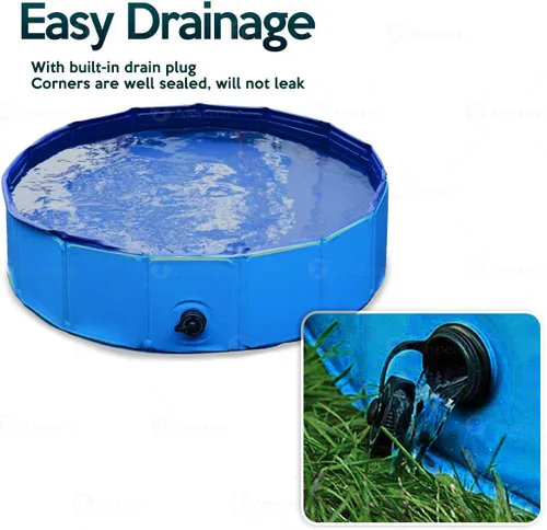 Miniatura 3 de Zone Tech - Piscina plegable para perros y mascotas, de alta calidad, fácil de almacenar, plegable y compacta para niños, bañera a prueba de fugas