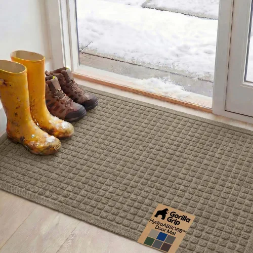 Miniatura 19 de GORILLA GRIP® HydroABSORB - Tapete ultra absorbente para puerta delantera y entrada exterior, atrapa la suciedad y la humedad, tapete de bienvenida