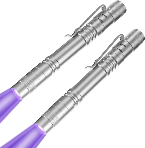 Miniatura 8 de COSOOS Linterna de luz negra UV, 395 nm mini luz de bolígrafo con clip, linterna ultravioleta impermeable para fugas, orina de mascotas, escorpión