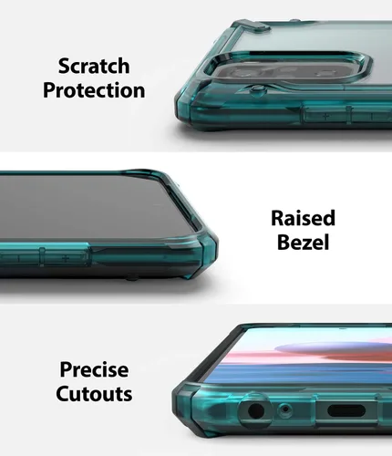 Miniatura 5 de Ringke Fusion-X - Funda compatible con Xiaomi Redmi Note 10, Redmi Note 10S, parte trasera transparente, resistente, a prueba de golpes, TPU