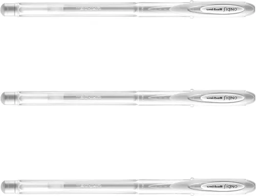 Miniatura 2 de Uni-ball Signo Angelic UM-120AC - Bolígrafo de tinta de gel de 0.028 in, tinta blanca, 3 bolígrafos por paquete