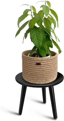 Miniatura 14 de Uneedem - Soporte para plantas de interior, mesa moderna de madera de mediados de siglo para plantas de interior, 8.9 pulgadas de alto para macetas