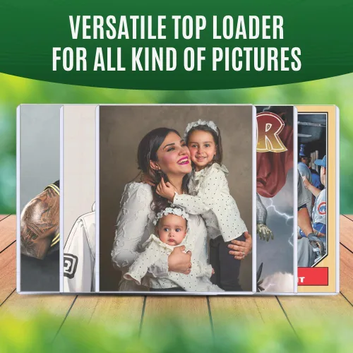 Miniatura 5 de Paquete de 25 soportes para fotos con cargador superior, soporte rígido de plástico para tarjetas fotográficas de 8 x 10 pulgadas, PVC de grado