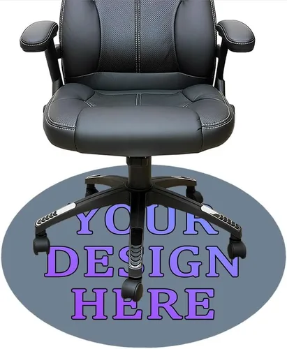 Miniatura 82 de Tapete redondo personalizado para silla de escritorio de oficina, diseño de tu propio logotipo de foto, texto, alfombrillas circulares