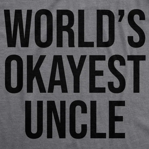 Miniatura 2 de Worlds Okayest Uncle - Camiseta divertida con texto en inglés Funcle y sarcástica, Gris claro jaspeado