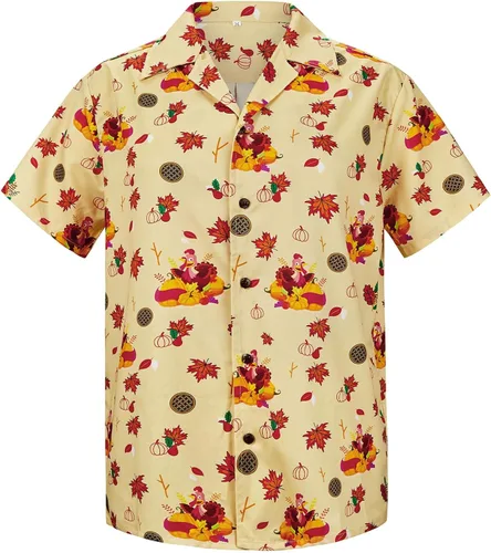 Miniatura 86 de Camisa hawaiana para hombre, con estampado floral, cómoda, con botones, casual, manga corta, ropa de playa para hombre