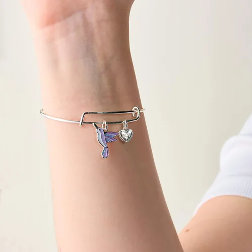 Miniatura 2 de Alex and Ani Joy' Hummingbird Duo Pulsera con dijes tipo brazalete